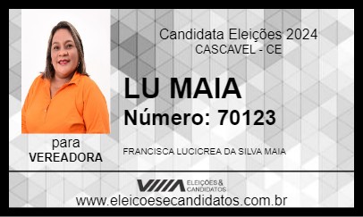 Candidato LU  MAIA 2024 - CASCAVEL - Eleições