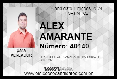 Candidato ALEX AMARANTE 2024 - FORTIM - Eleições