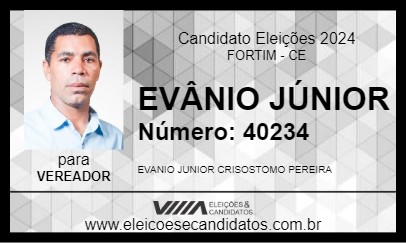 Candidato EVÂNIO JÚNIOR 2024 - FORTIM - Eleições