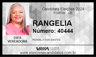 Candidato RANGELIA 2024 - FORTIM - Eleições