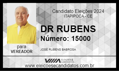 Candidato DR RUBENS 2024 - ITAPIPOCA - Eleições