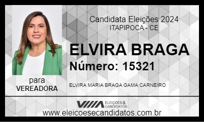 Candidato ELVIRA BRAGA 2024 - ITAPIPOCA - Eleições