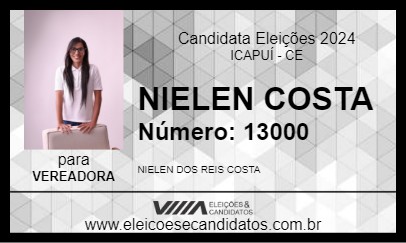 Candidato NIELEN COSTA 2024 - ICAPUÍ - Eleições