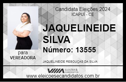 Candidato JAQUELINEIDE SILVA 2024 - ICAPUÍ - Eleições