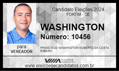 Candidato WASHINGTON 2024 - FORTIM - Eleições