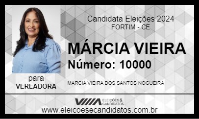 Candidato MÁRCIA VIEIRA 2024 - FORTIM - Eleições