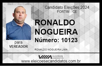 Candidato RONALDO NOGUEIRA 2024 - FORTIM - Eleições