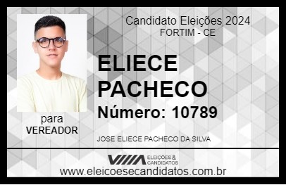 Candidato ELIECE PACHECO 2024 - FORTIM - Eleições