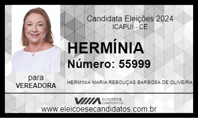 Candidato HERMÍNIA 2024 - ICAPUÍ - Eleições