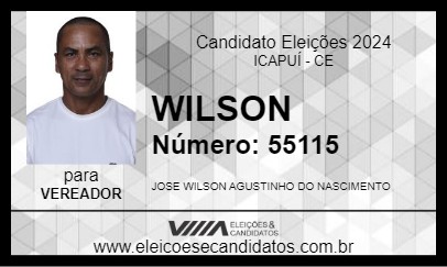 Candidato WILSON 2024 - ICAPUÍ - Eleições