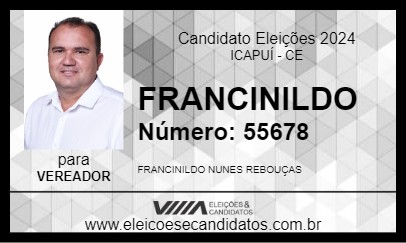 Candidato FRANCINILDO 2024 - ICAPUÍ - Eleições