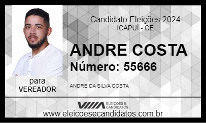 Candidato ANDRE COSTA 2024 - ICAPUÍ - Eleições