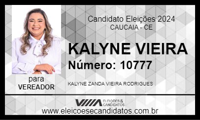 Candidato KALYNE VIEIRA 2024 - CAUCAIA - Eleições