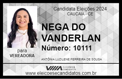 Candidato NEGA DO VANDERLAN 2024 - CAUCAIA - Eleições