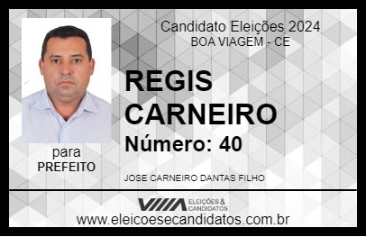 Candidato REGIS CARNEIRO 2024 - BOA VIAGEM - Eleições