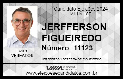 Candidato JERFFERSON FIGUEIREDO 2024 - MILHÃ - Eleições