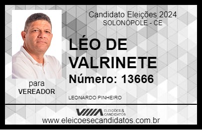 Candidato LÉO DE VALRINETE 2024 - SOLONÓPOLE - Eleições