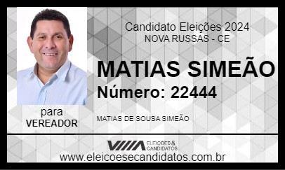 Candidato MATIAS SIMEÃO 2024 - NOVA RUSSAS - Eleições