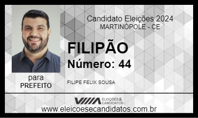 Candidato FILIPÃO 2024 - MARTINÓPOLE - Eleições