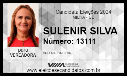 Candidato SULENIR SILVA 2024 - MILHÃ - Eleições