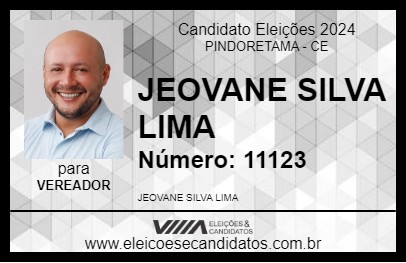 Candidato JEOVANE SILVA LIMA 2024 - PINDORETAMA - Eleições