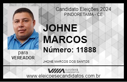 Candidato JOHNE MARCOS 2024 - PINDORETAMA - Eleições