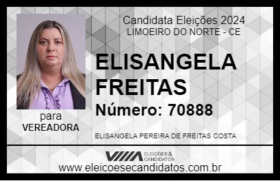 Candidato ELISANGELA FREITAS 2024 - LIMOEIRO DO NORTE - Eleições