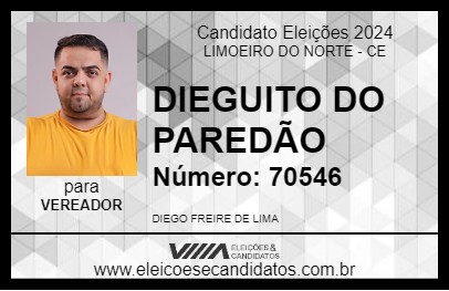 Candidato DIEGUITO DO PAREDÃO 2024 - LIMOEIRO DO NORTE - Eleições