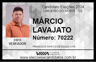 Candidato MÁRCIO LAVAJATO 2024 - LIMOEIRO DO NORTE - Eleições