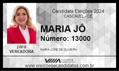 Candidato MARIA JÔ 2024 - CASCAVEL - Eleições