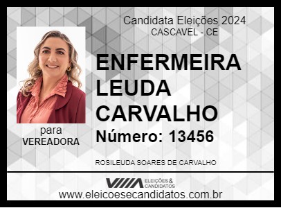 Candidato ENFERMEIRA LEUDA CARVALHO 2024 - CASCAVEL - Eleições