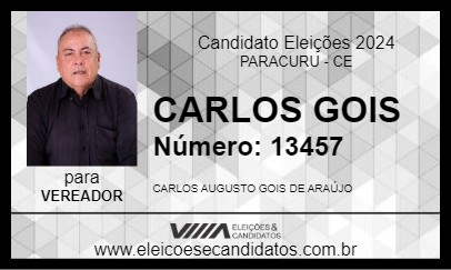 Candidato CARLOS GOIS 2024 - PARACURU - Eleições