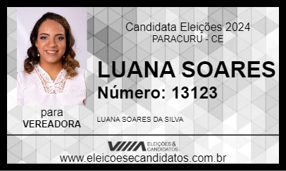 Candidato LUANA SOARES 2024 - PARACURU - Eleições