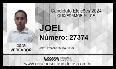 Candidato JOEL 2024 - QUIXERAMOBIM - Eleições