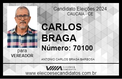 Candidato CARLOS BRAGA 2024 - CAUCAIA - Eleições