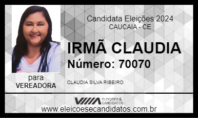 Candidato IRMÃ CLAUDIA 2024 - CAUCAIA - Eleições