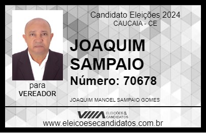 Candidato JOAQUIM SAMPAIO 2024 - CAUCAIA - Eleições