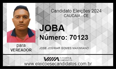 Candidato JOBA 2024 - CAUCAIA - Eleições