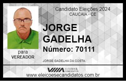 Candidato JORGE GADELHA 2024 - CAUCAIA - Eleições