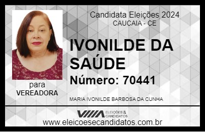 Candidato IVONILDE DA SAÚDE 2024 - CAUCAIA - Eleições