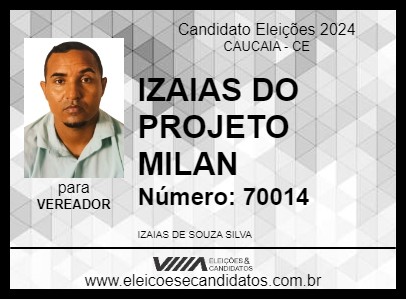 Candidato IZAIAS DO MILAN 2024 - CAUCAIA - Eleições