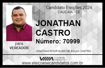 Candidato JONATHAN CASTRO 2024 - CAUCAIA - Eleições