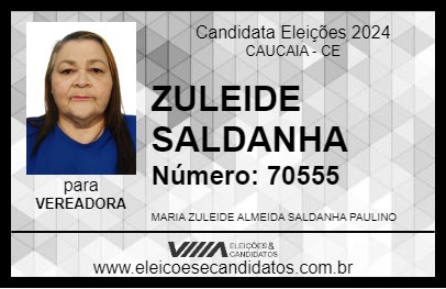 Candidato ZULEIDE SALDANHA 2024 - CAUCAIA - Eleições