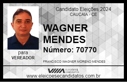 Candidato WAGNER MENDES 2024 - CAUCAIA - Eleições