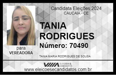 Candidato TANIA RODRIGUES 2024 - CAUCAIA - Eleições