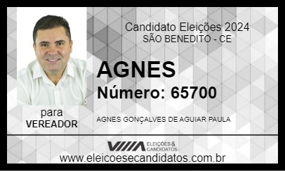 Candidato AGNES 2024 - SÃO BENEDITO - Eleições