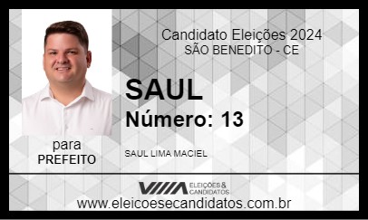 Candidato SAUL 2024 - SÃO BENEDITO - Eleições