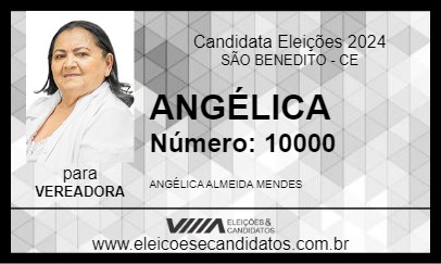 Candidato ANGÉLICA 2024 - SÃO BENEDITO - Eleições