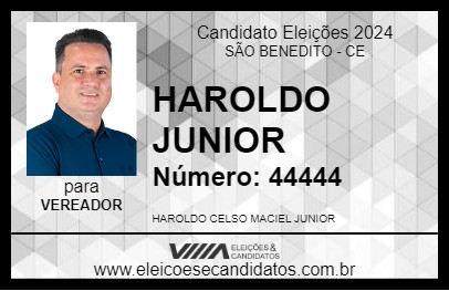 Candidato HAROLDO JUNIOR 2024 - SÃO BENEDITO - Eleições