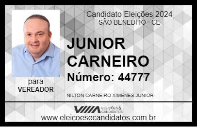 Candidato JUNIOR CARNEIRO 2024 - SÃO BENEDITO - Eleições